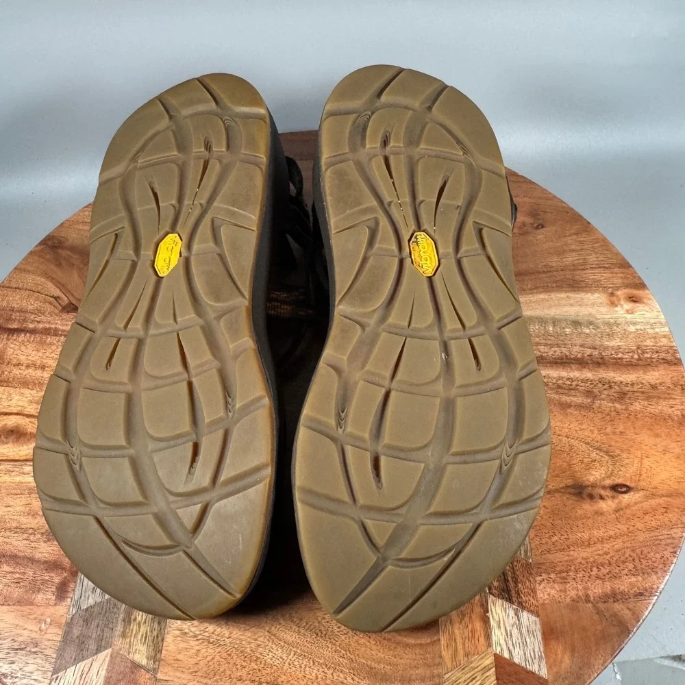 Chaco Z Cloud 2 Women 7 Brown Orange Strappy Toe Loop Hiking Sandals Vibram Sole